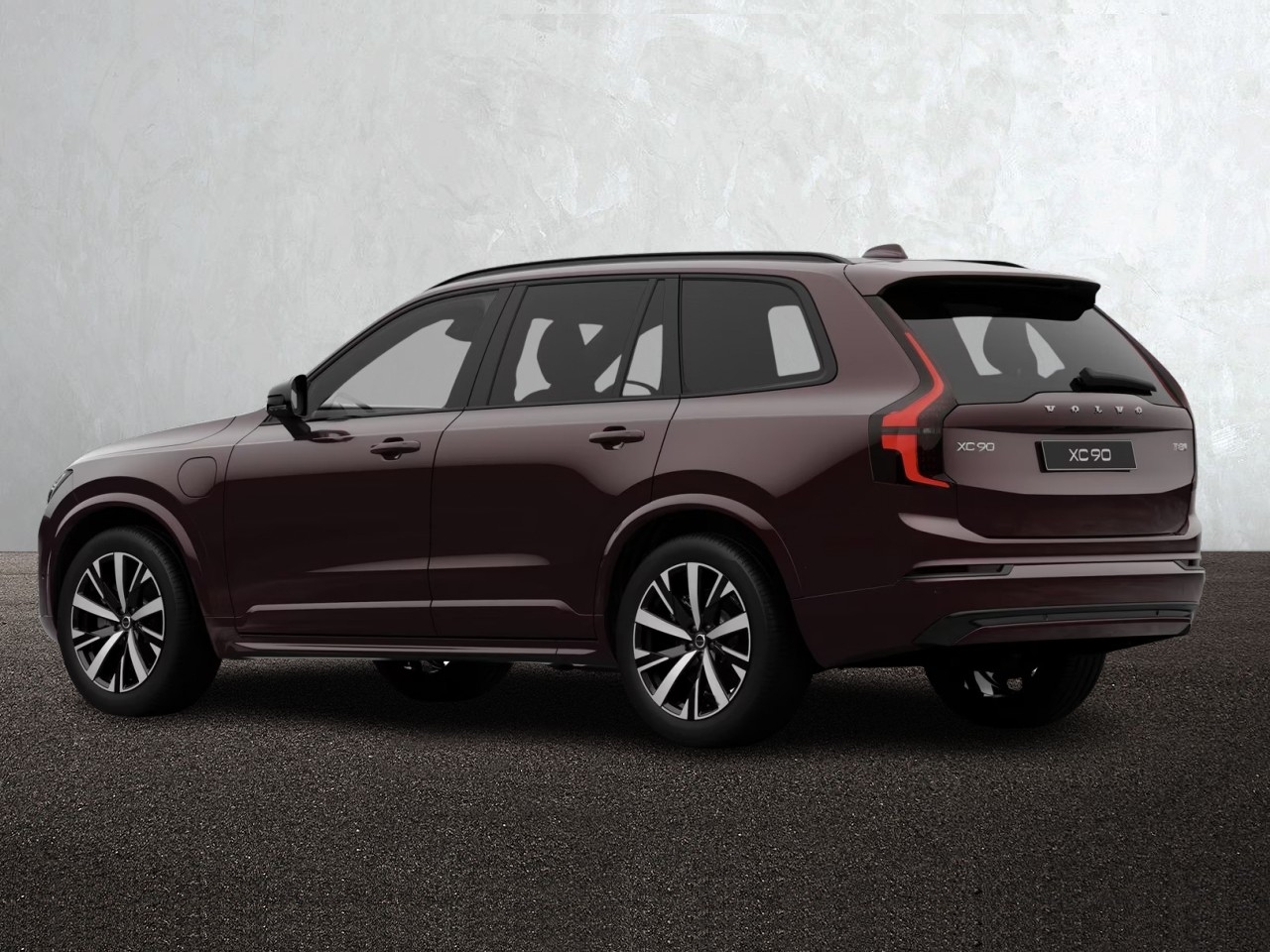 Volvo XC90 T8 406bhp AWD PHEV  Plus Dark - Mulberry  Red Immediate  Delivery